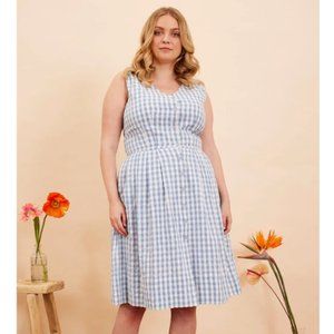 Scarlett India Blue Check Dress - Emily and Fin - Gingham dress -  like new